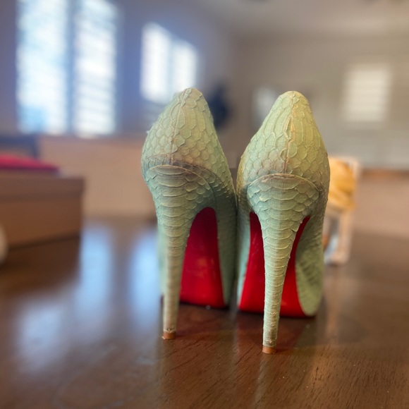 Christian Louboutin Matt Python Blue Turquoise - Picture 5 of 6